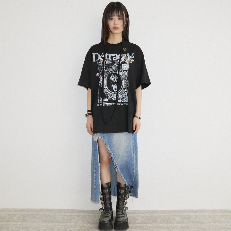 SPAGHETTI ROCK T SHIRT BLK