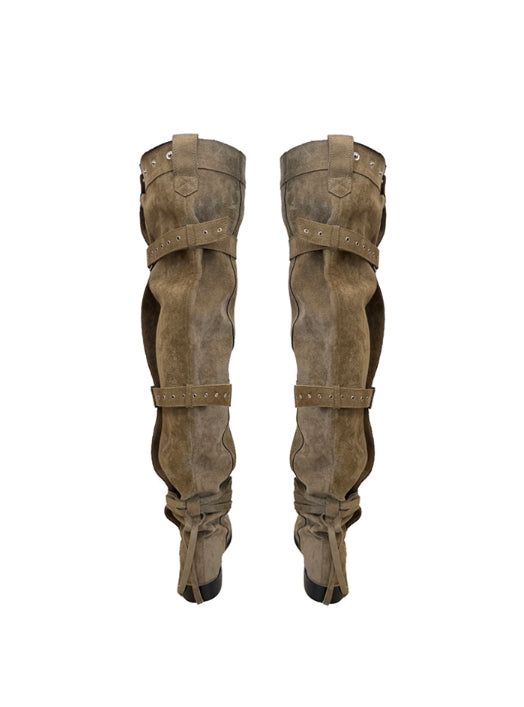 Meville Buckle Strap Psy-High Boots