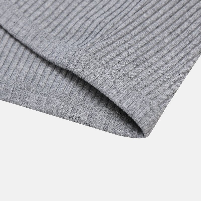 Run ribbed side muscle long sleeve tee