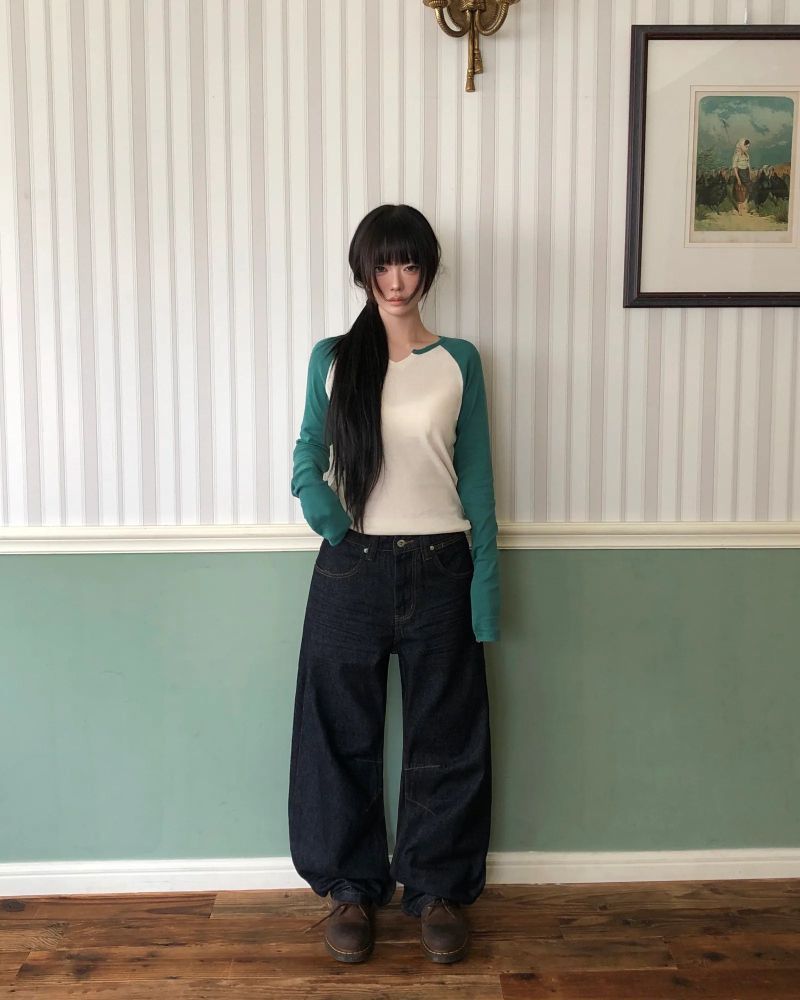 Dev Dart Curved Denim Pants