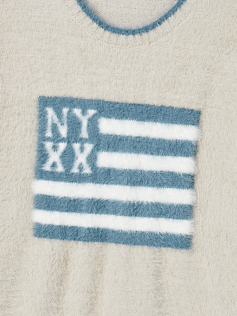 NYX FLAG KNIT BEIGE