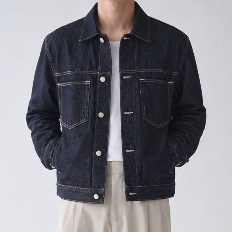Calder Contrast Stitch Denim Jacket