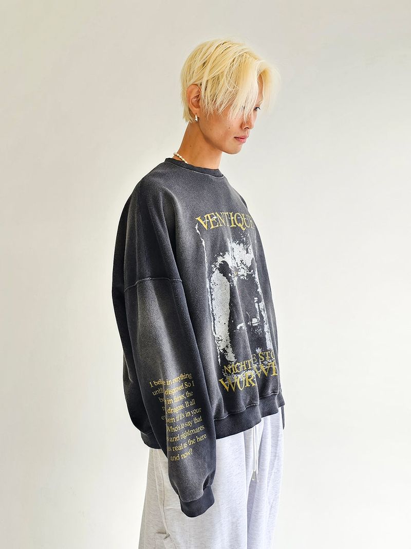 VENTIQUE Washing Nightmare Sweatshirt 1colors