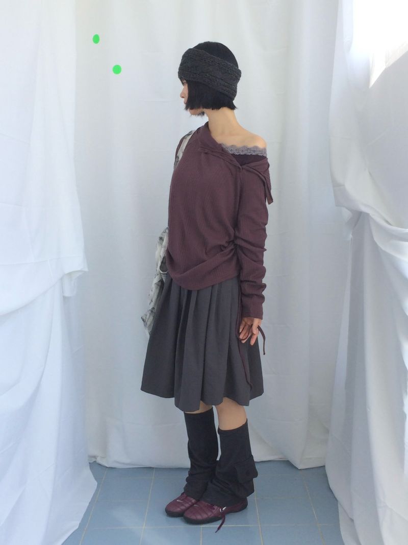 Lenny Shirring High-Neck Knitwear