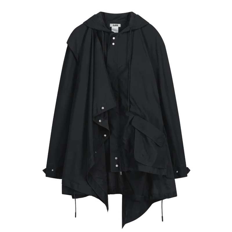 Draped Field Parka / Black