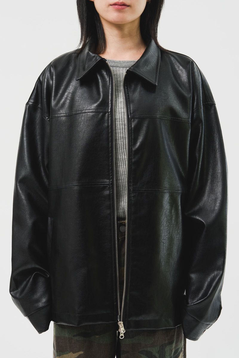 Sarto Oversized Leather Jacket