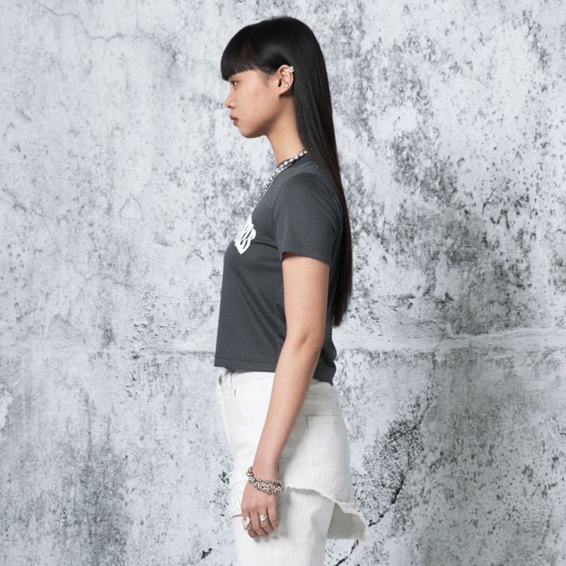 Cropped Archie Logo T-shirt (BLACK)
