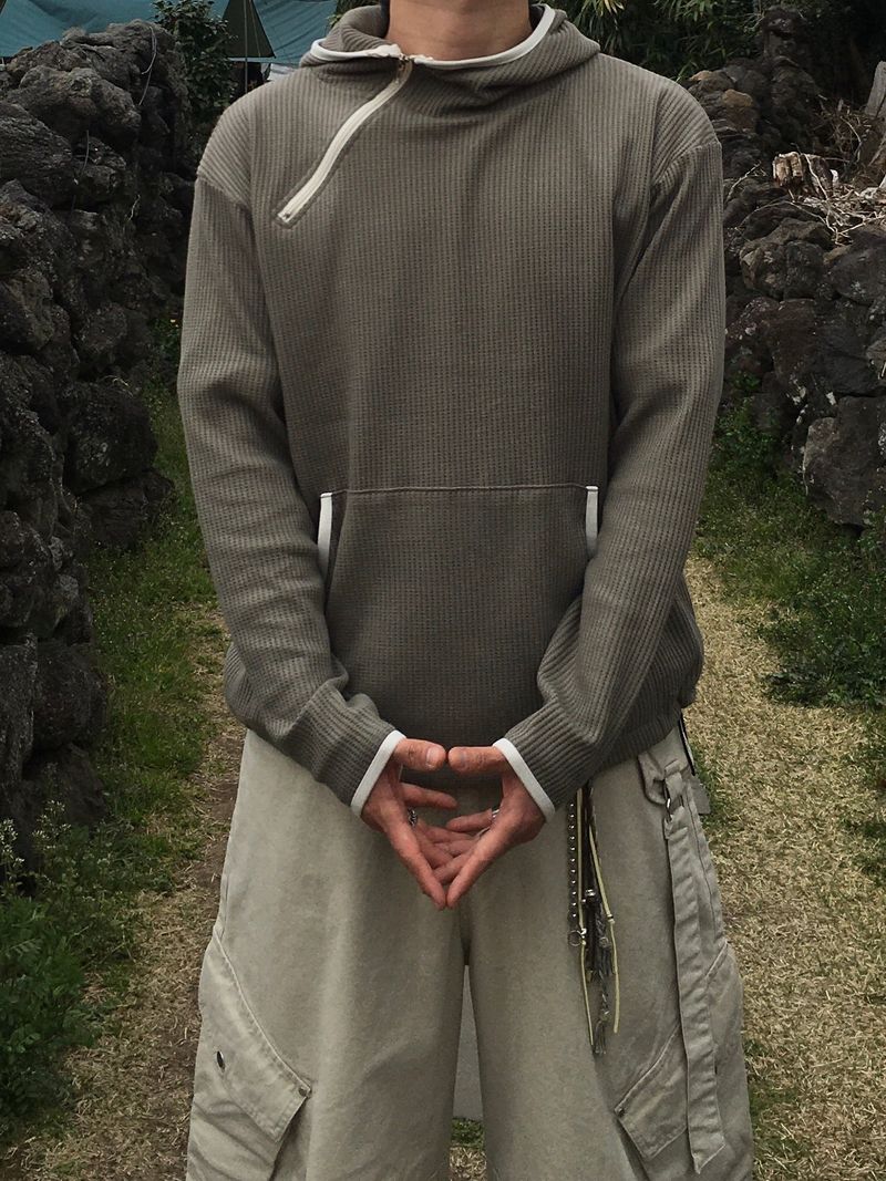 SSROOM（エスエスルーム）の「Cade Ringer Waffle Zip-Up Hoodie 4C（Tops）」