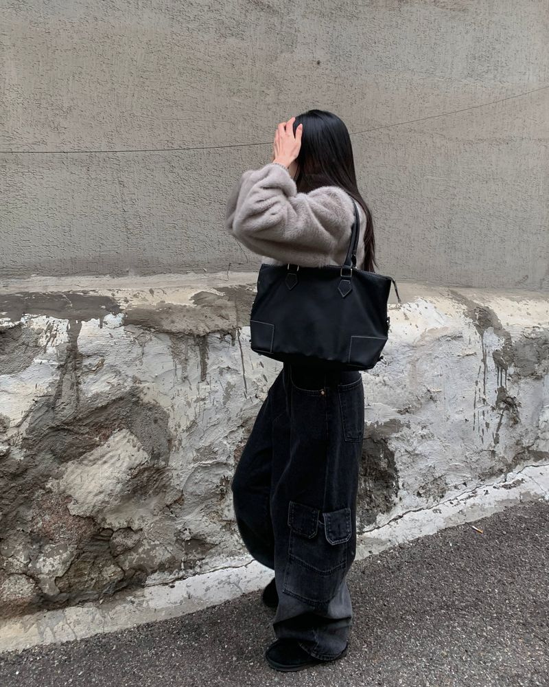 knit polar fur jumper