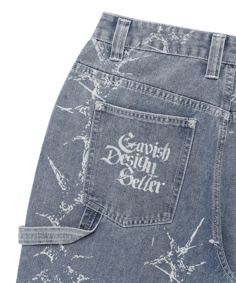 PRINTED CARPENTER DENIM PANTS BLUE(CV2FSUD110A)