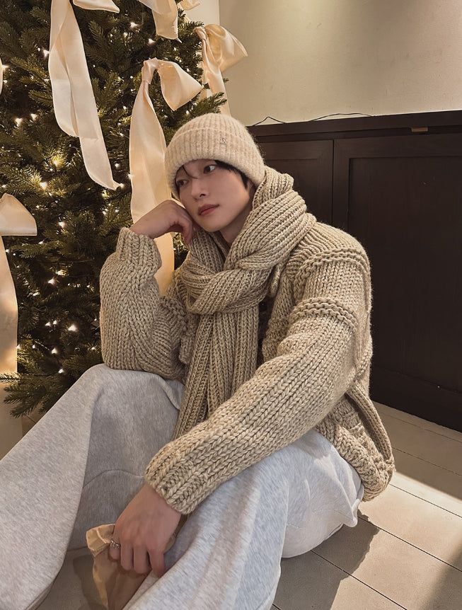 [wool20%] Ellie Bocashi weaving muffler