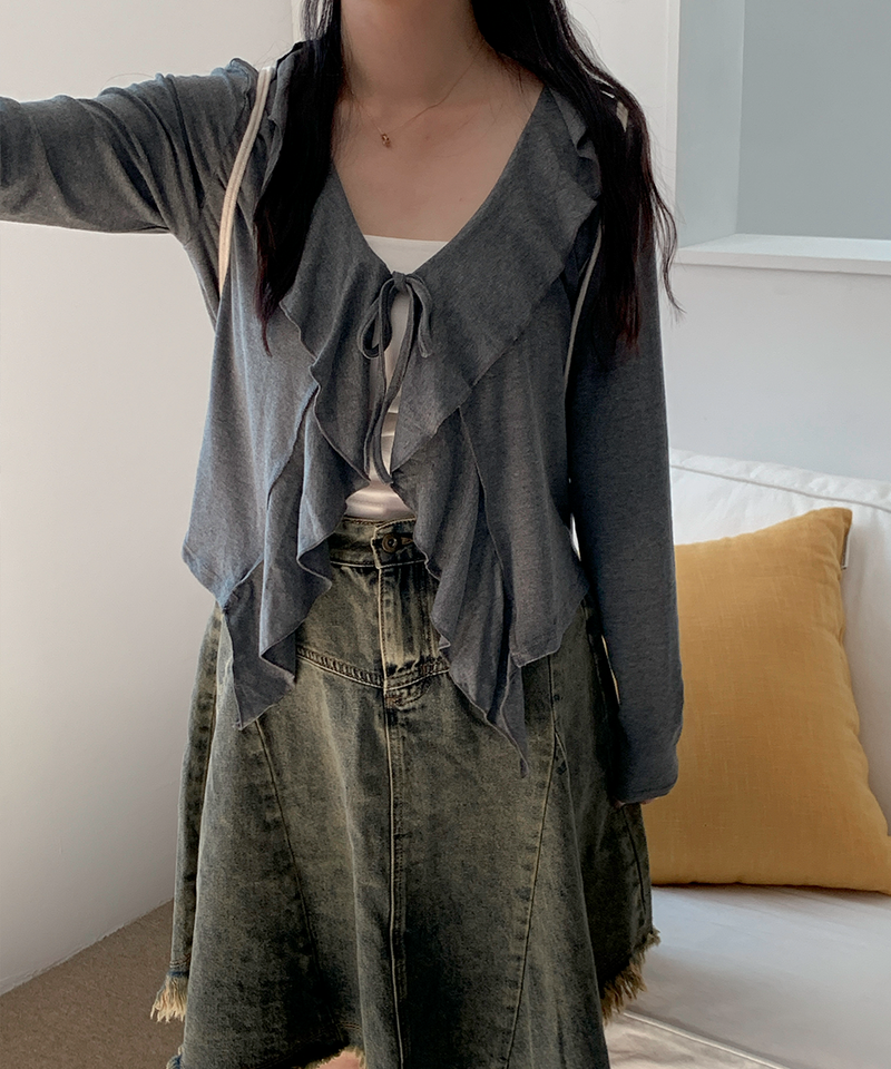 meltingyun（メルティングユン）の「Cocoa frill ardigan（Tops）」