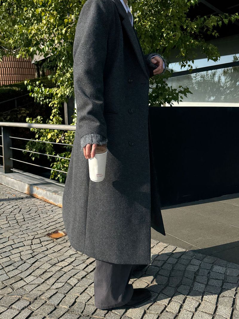 ASCLO Aura Hidden Maxi Wool Coat (3color)