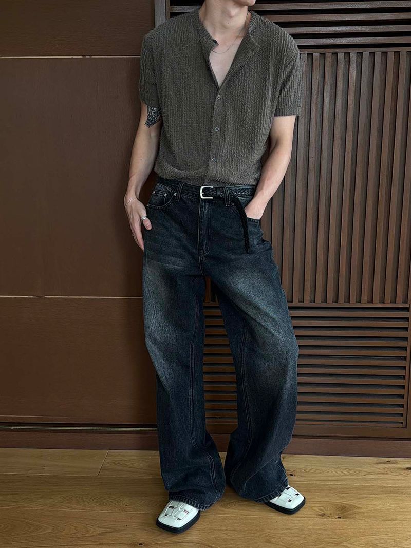 Standard flare denim pants(3color)