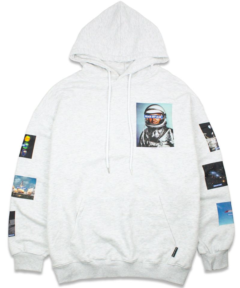 peaceoffclub（ピースオフクラブ）の「Space_Graphic Hooded Sweatshirt WHITE（Tops）」