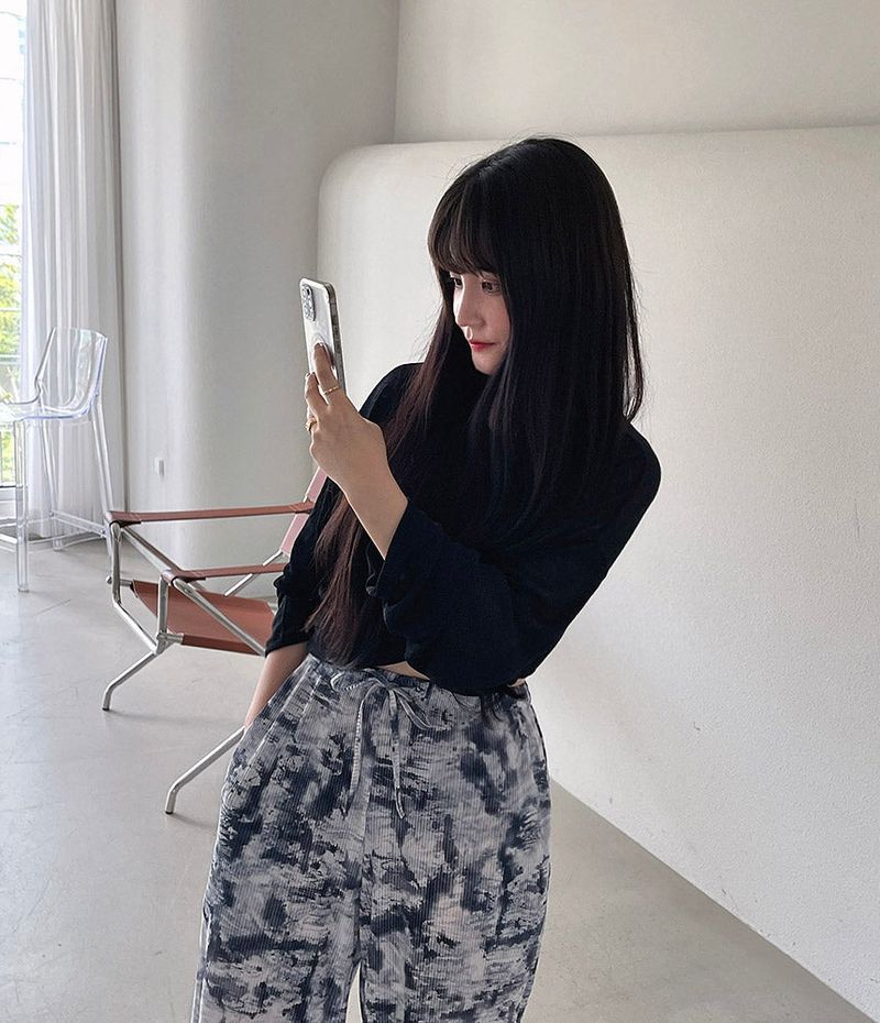[Made] Printed Pleats Pants (2 colors)