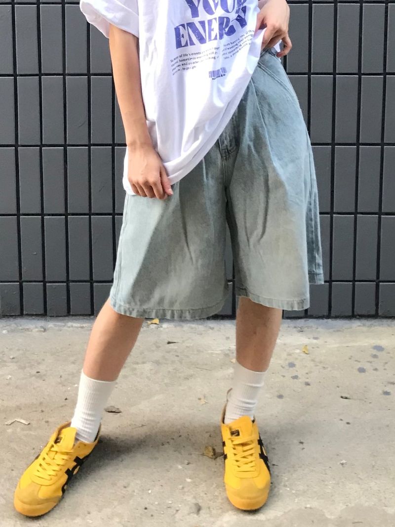 Caracola denim half pants