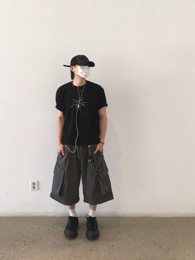 Enterme Pigment Cargo Bermuda Pants 4C