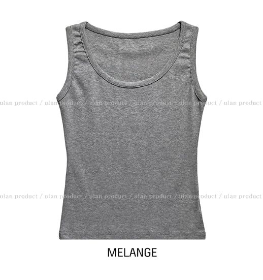 [U-BASIC] Daily Solid Crop Sleeveless