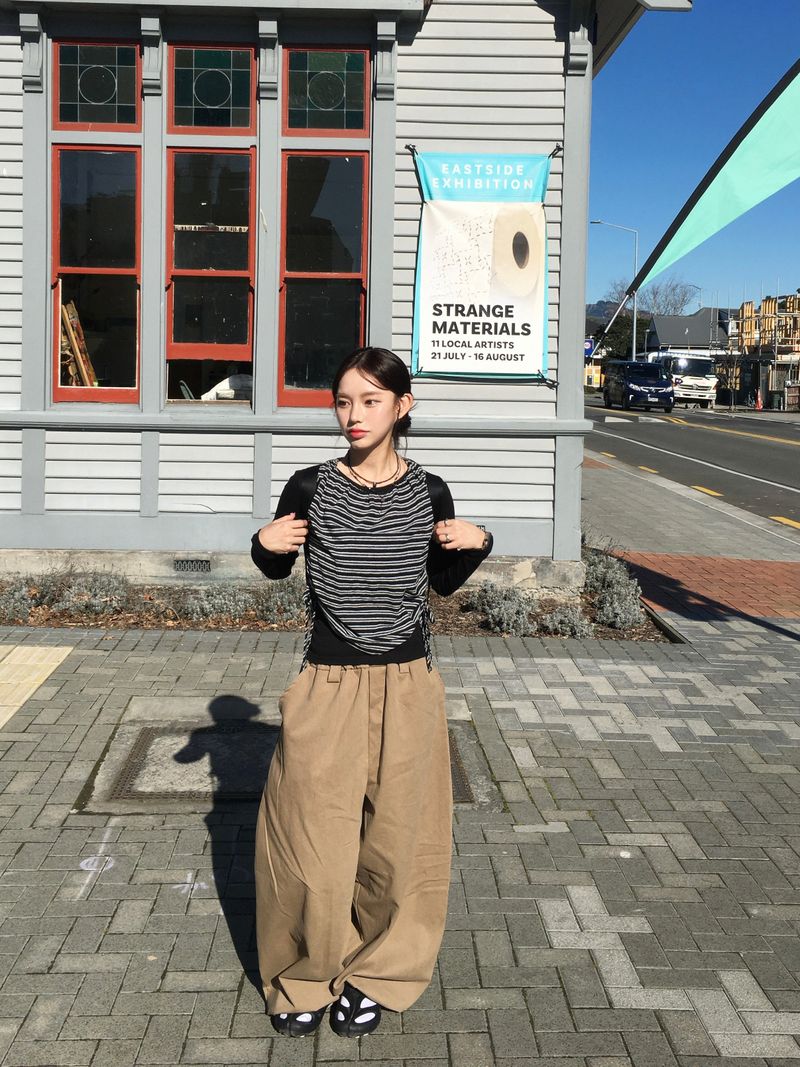 97 Star Cotton Wide Pants (3c)