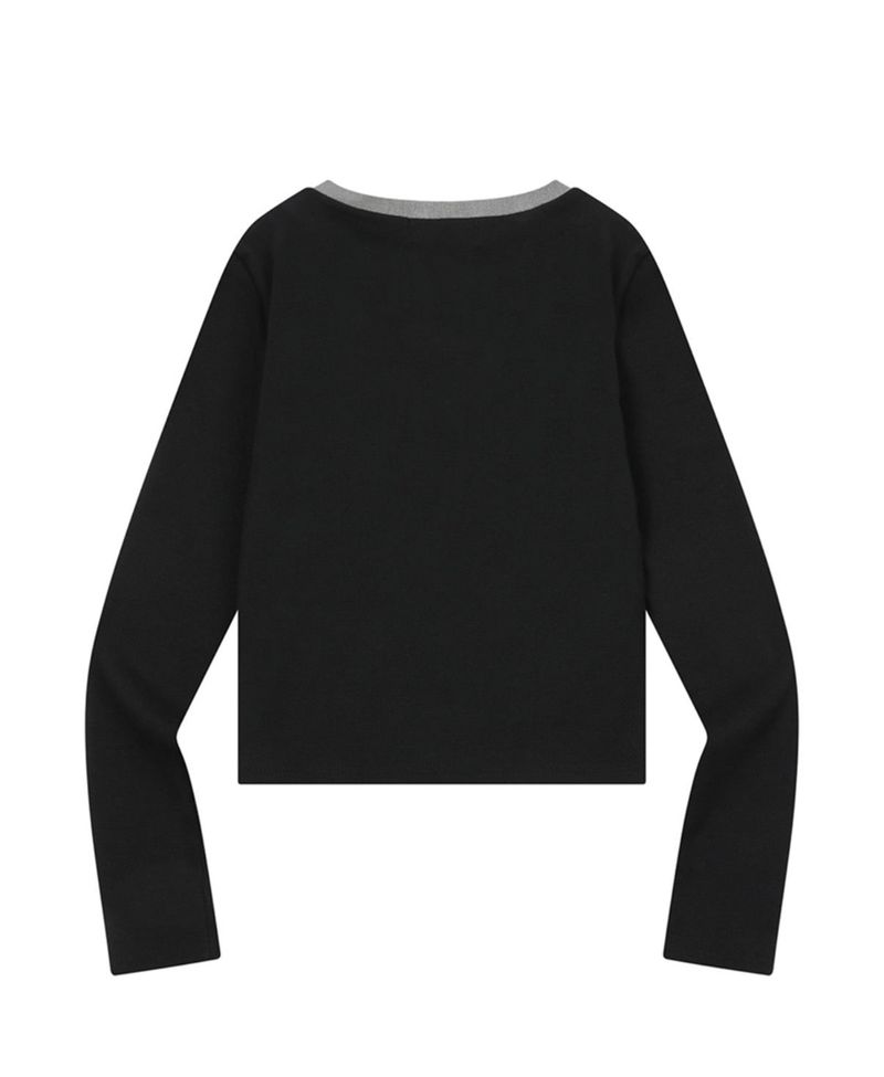 RIEN HEART PATCH LAYERED CARDIGAN