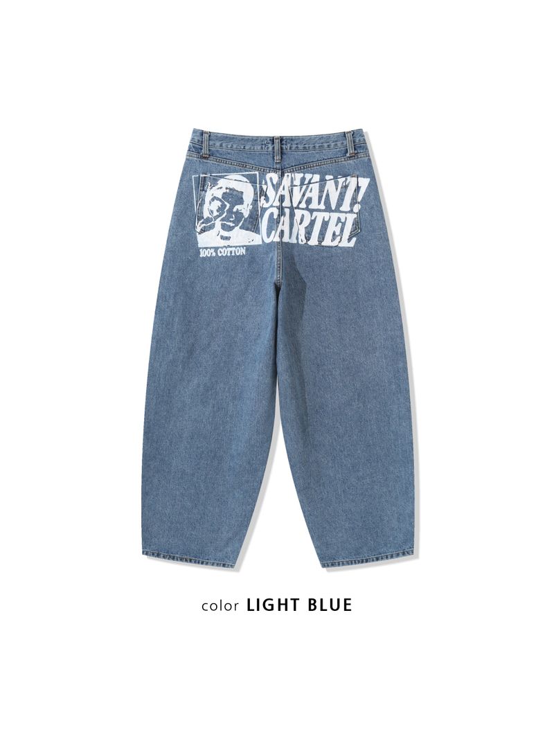 Warner Stone Print Denim Pants 2C