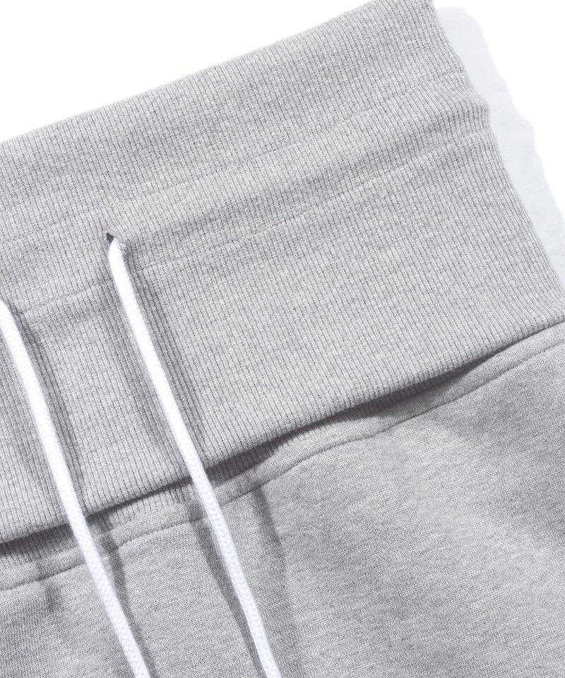 FOLDING SWEAT MAXI SKIRT_Melange Gray