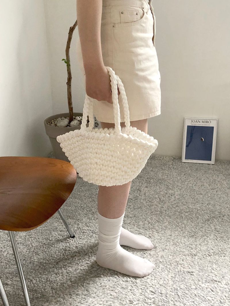 basket bag (white)