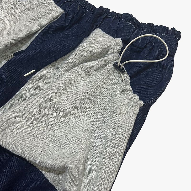 reverse terry pocket denim pants_blue