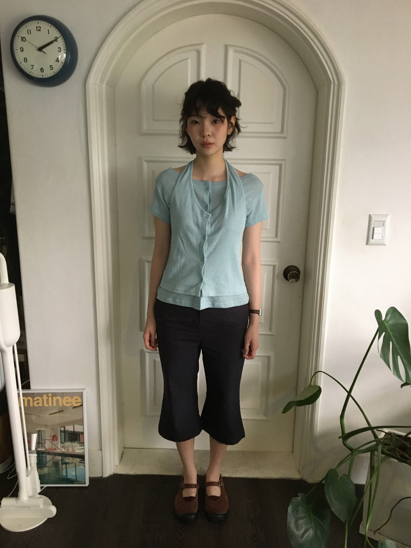 Linear Capri Pants (2color)