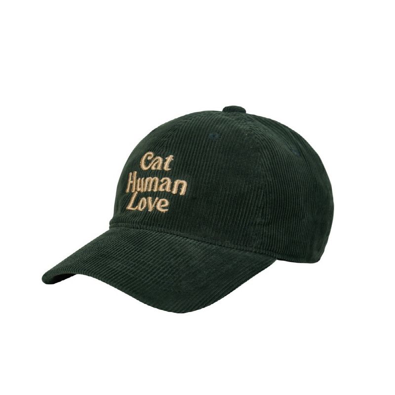 Human & Cat(ヒューマン&キャット)の「CAT HUMAN LOVE CORDUROY BALL CAP_DEEP GREEN(Hats)」