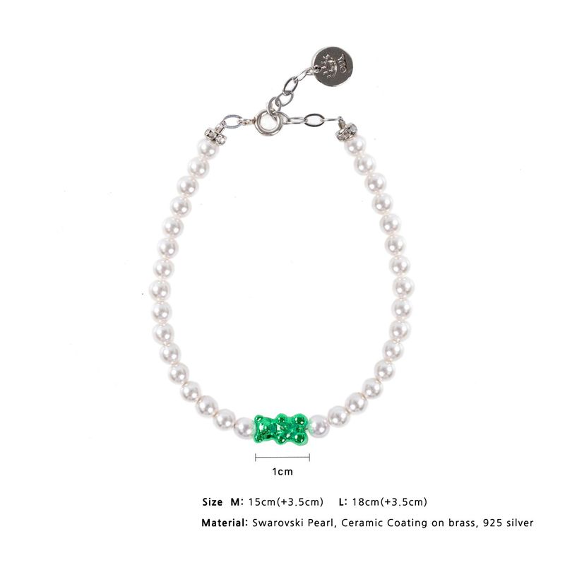 Petit Bear Pearl Bracelet_Green