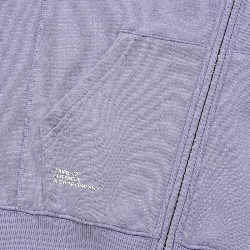 DOODLE CHERRY CIRCLE LOGO NAPPING HOODIE ZIP UP [LAVENDER]