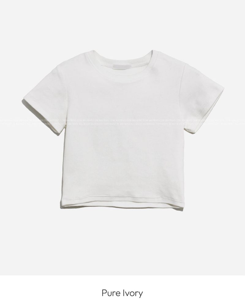 Fleece Crop Short Sleeve T-Shirt