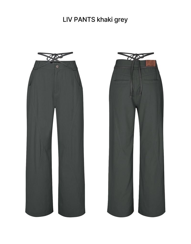 LIV PANTS khaki grey