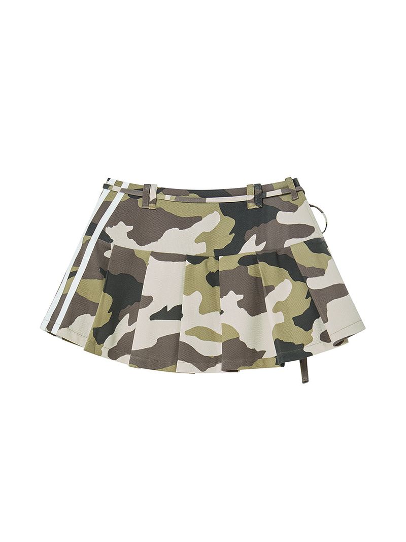PLEATS WRAP SKIRT (CAMO)