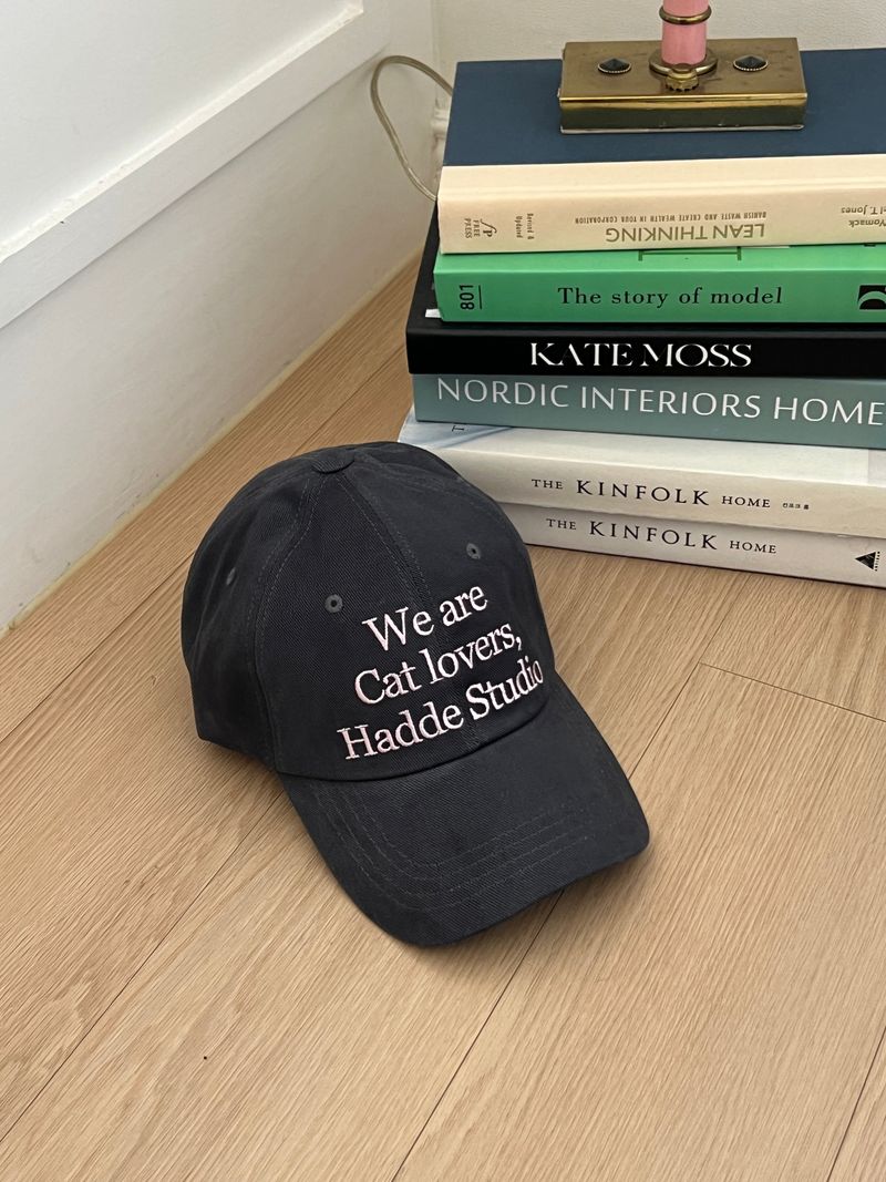 WE ARE CAT LOVERS, WASHING GRAY BALL CAP
