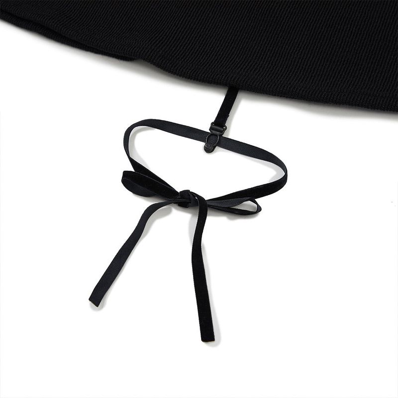 ヘイリーリボンニットスカート / Haley Ribbon Knit Skirt [BLACK]