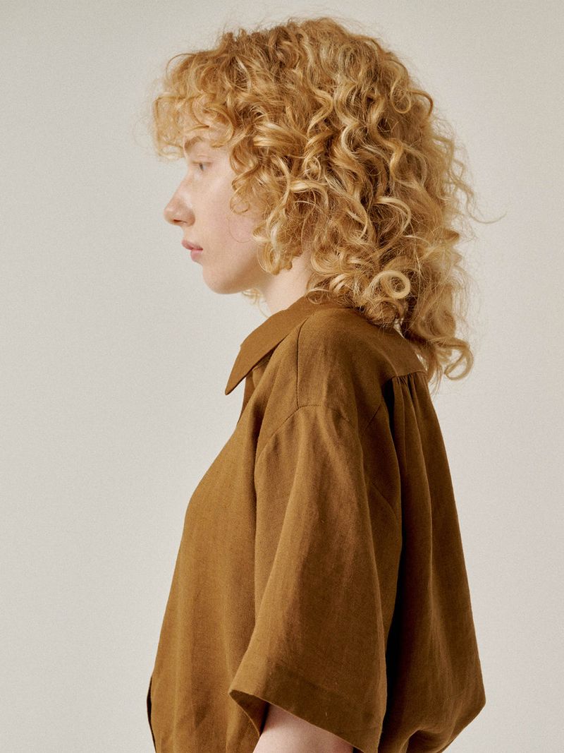 Linen half shirts (Ivory)