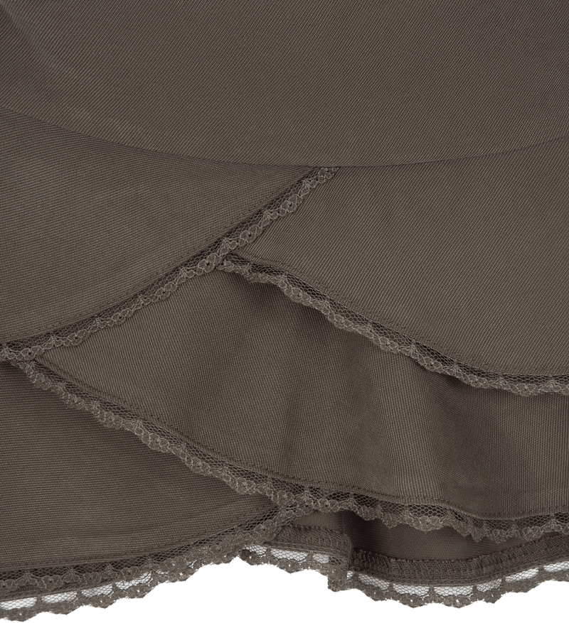 Tulip drape skirt, Brown