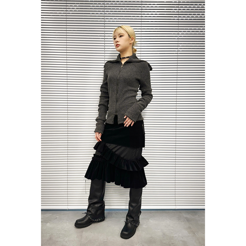 FRILL MIDI SKIRT
