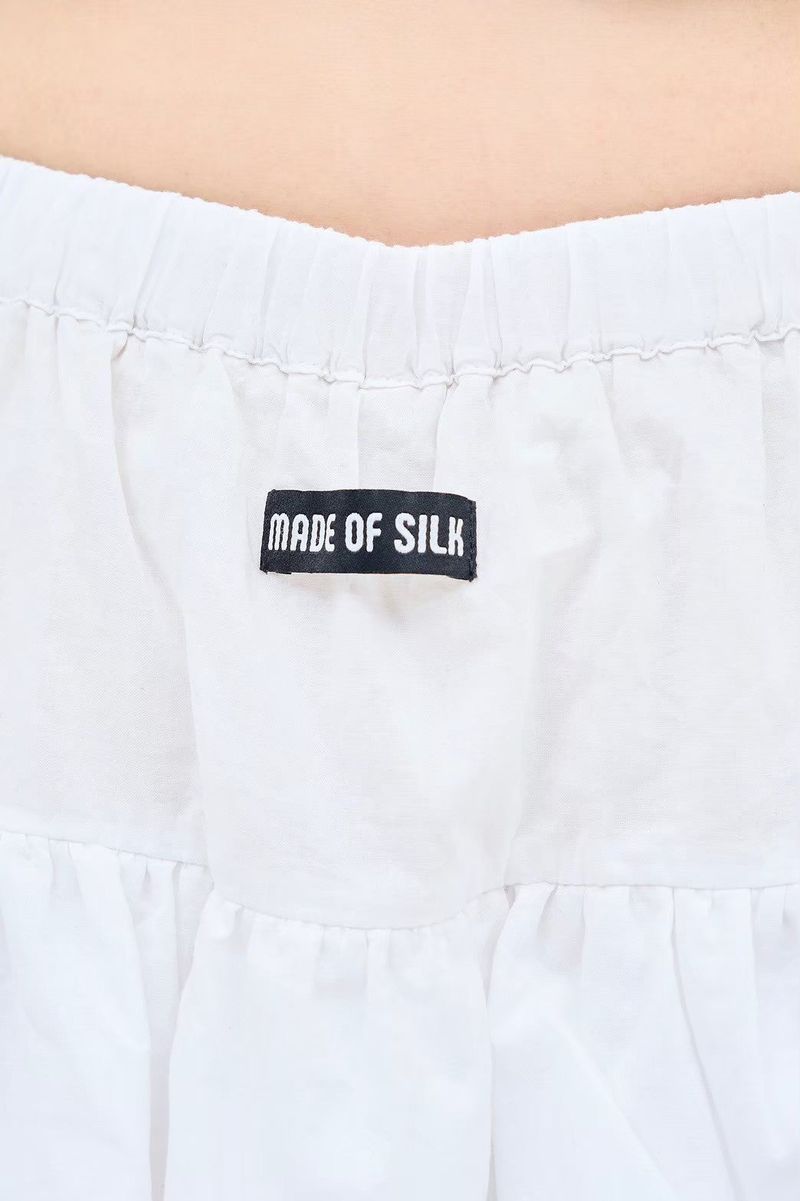volume tiered mini skirt