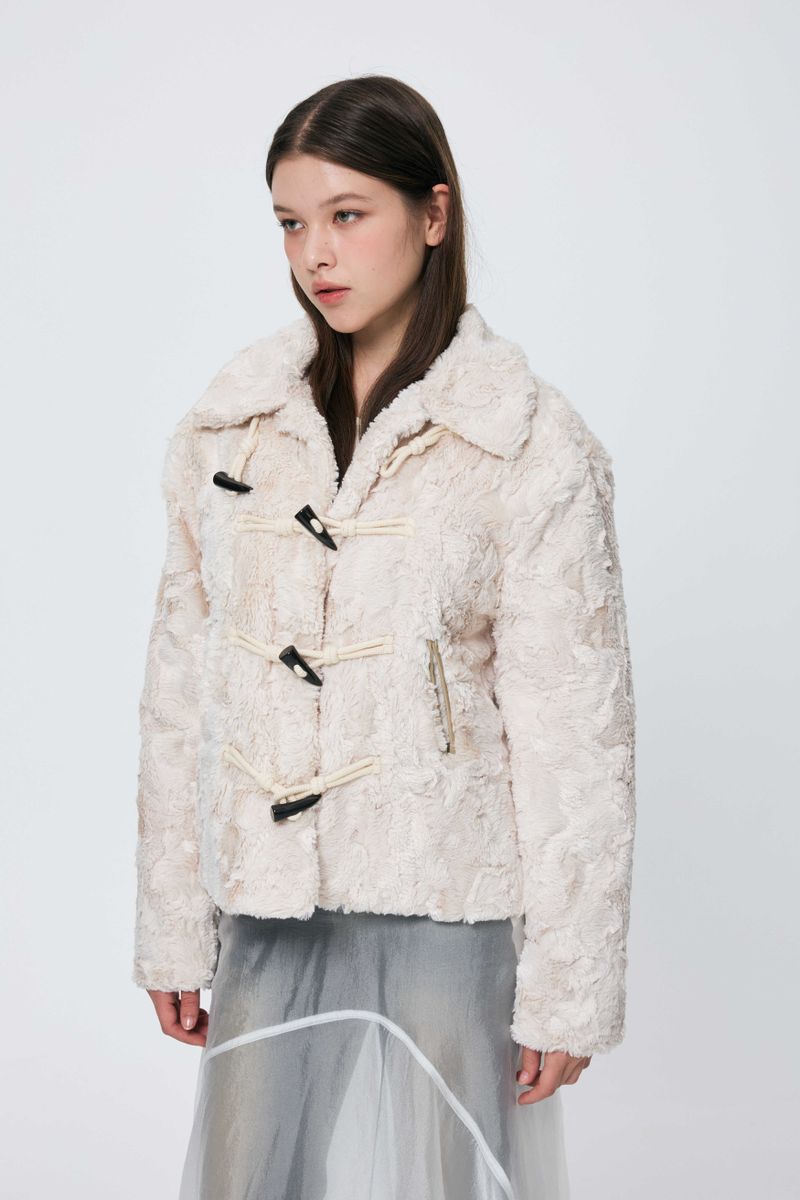 COZY FUR JACKET / BEIGE