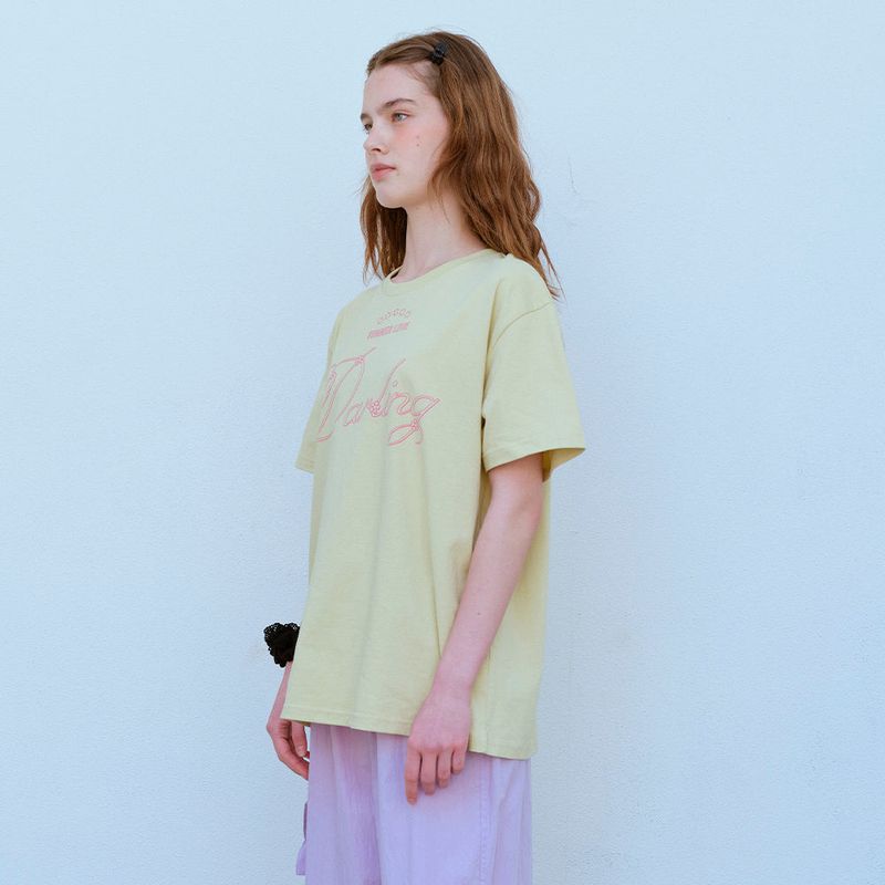  OVERSIZE DARLING TEE, YELLOW PEAR