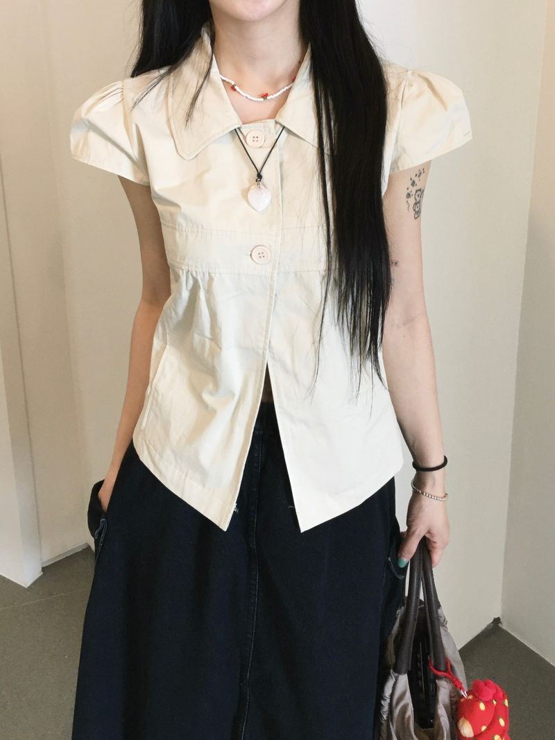 RITCORE（リットコア）の「Eddie Collar Short Sleeve Blouse (2c)（Tops）」