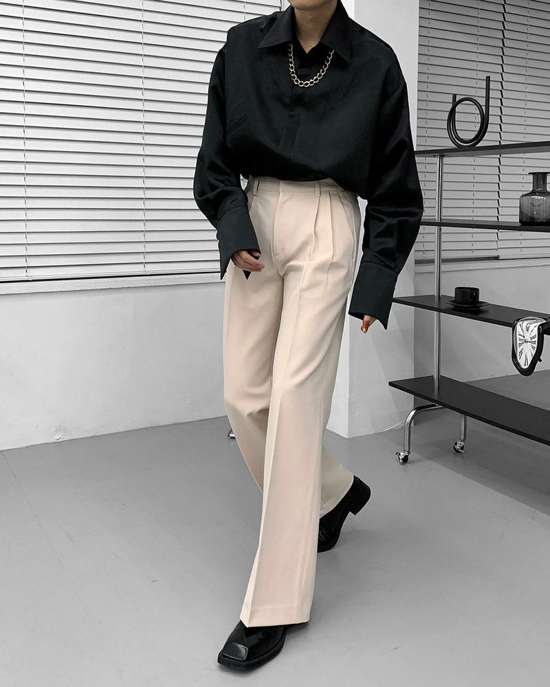 90's Meredith Twotuck Wide Slacks (3 colors)
