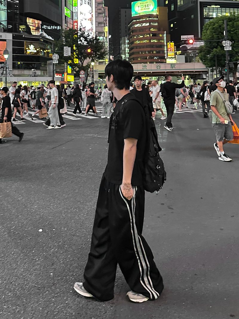 CITY SILVER TRACK WIDE PANTS