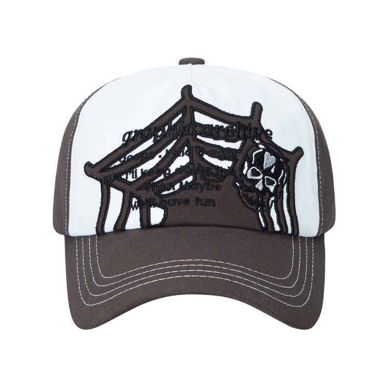 Graphic Applique Ball Cap Black
