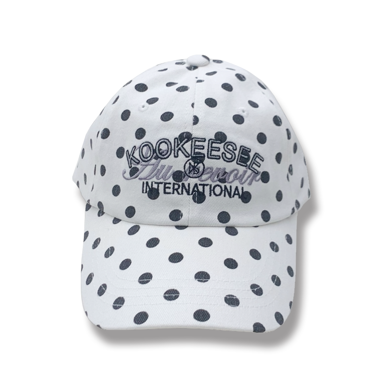 KOOKEESEE(クキシ)の「vintage washing dot ball cap (White)(Hats)」