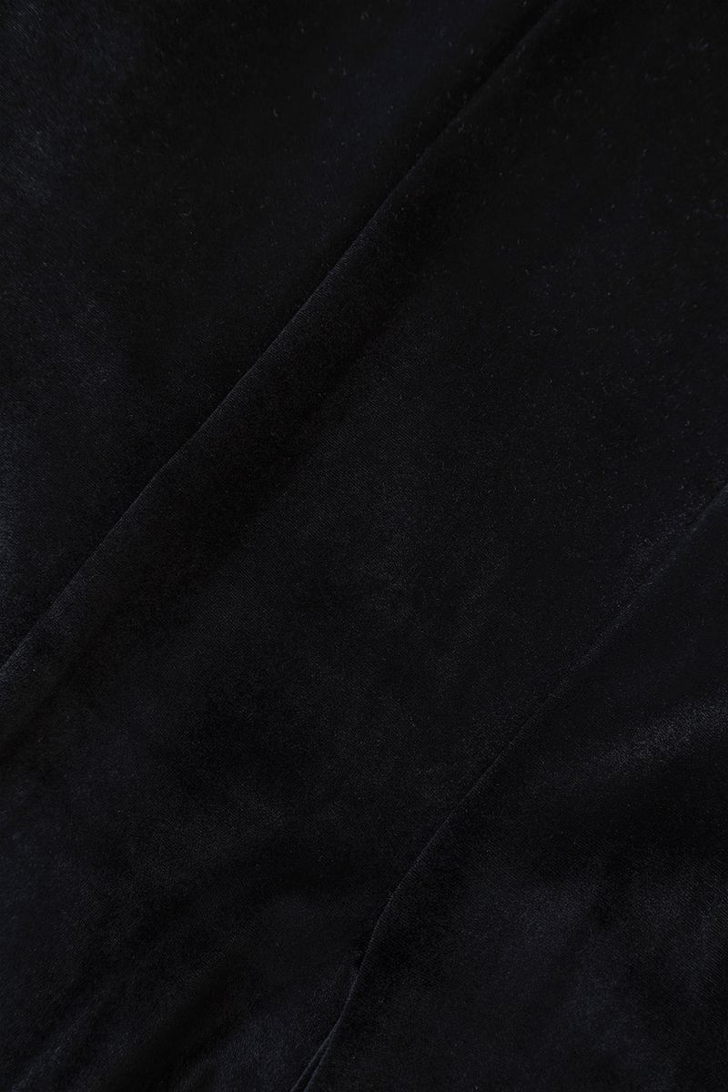 Velvet scarf blouse